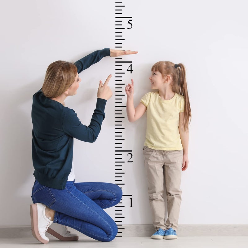 LYMSSESS 7 Feet Growth Chart Stencil, 7 Pcs Kids Height Growth Chart Reusable Ruler Template for Painting on Wood Wall Paper 12 x 6 inch - Image 2